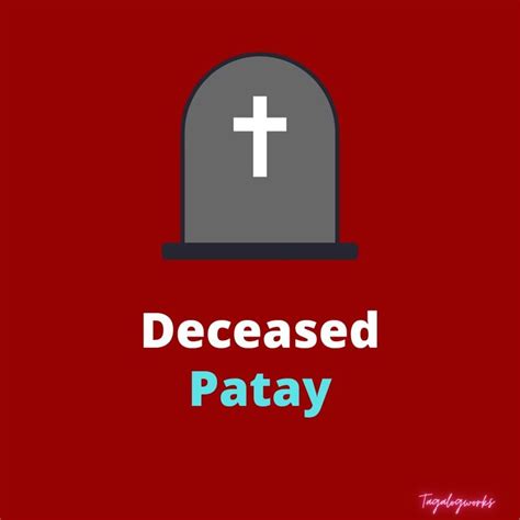 Deceased in Tagalog.